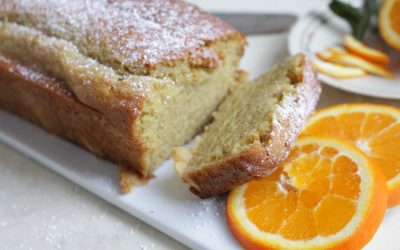 עוגת תפוזים טבעונית – מקמח כוסמין מלא, שקדים ויוגורט סויה