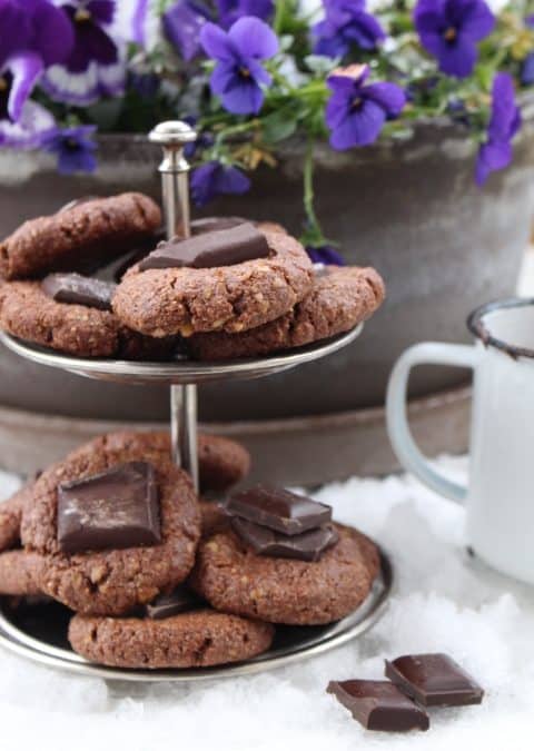 עוגיות שוקו שוקולד משגעות סופר בריאות – טבעוניות, ללא גלוטן